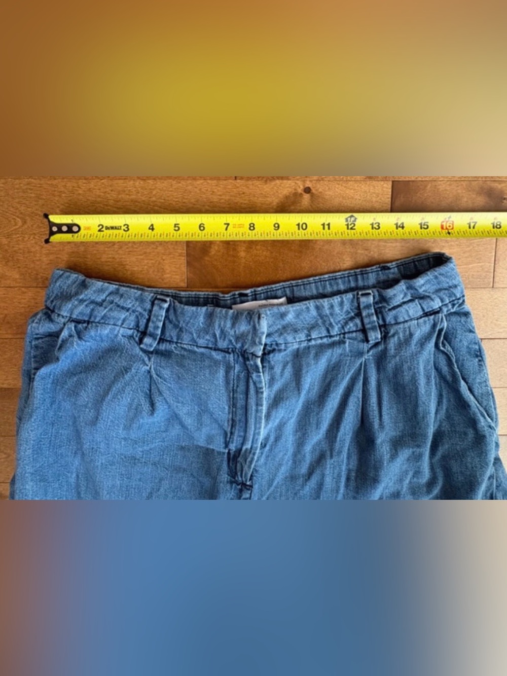 Old Navy Extra High-Rise Wide Leg Jeans Denim Size 14 Adjustable Waist - Picture 4 of 8